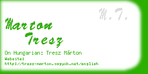 marton tresz business card