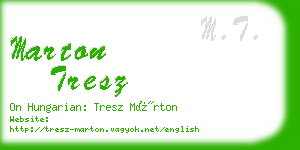 marton tresz business card
